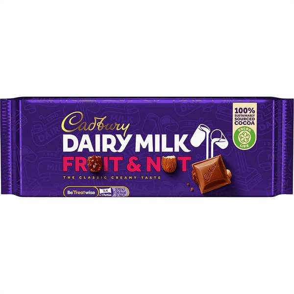 Cadbury Dairy Milk Fruit and Nut Imported